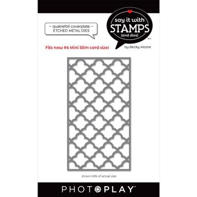 PhotoPlay Say It With Stamps Die Set - Quatrefoil Coverplate